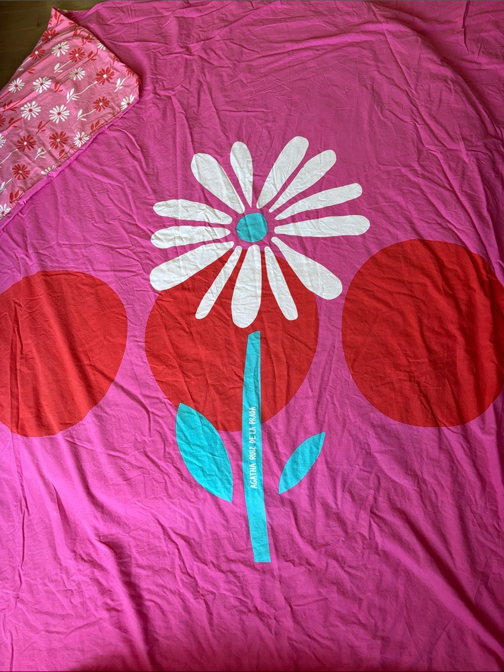 Agatha Ruiz De La Prada Bright Pink & Turquoise Kids Reversible Duvet cover